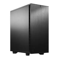 CSH Online Shop Fractal Design Define 7 Compact (Black Solid) Gaming Case, ATX, 2 Fans, Sound Dampening, Ventilated PSU Shroud, USB-C FRACTAL