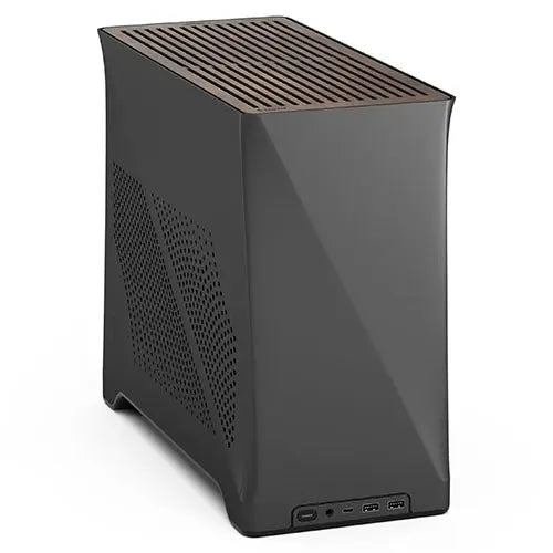 CSH Online Shop Fractal Design Era 2 ITX (Charcoal Grey) Compact Case w/ Walnut Top, Mini ITX, Requires SFX/SFX-L PSU, 2 Fans, 3-Slot GPU & 280mm Radiator Support, USB-C FRACTAL