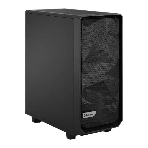 CSH Online Shop Fractal Design Meshify 2 Compact (Black Solid) Gaming Case, ATX, Angular Mesh Front, 3 Fans, Detachable Front Filter, USB-C FRACTAL