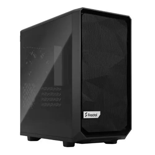 CSH Online Shop Fractal Design Meshify 2 Mini (Black TG) Gaming Case w/ Dark Glass Window, Micro ATX, Angular Mesh, USB-C, 331mm GPU & 280mm Radiator Support FRACTAL
