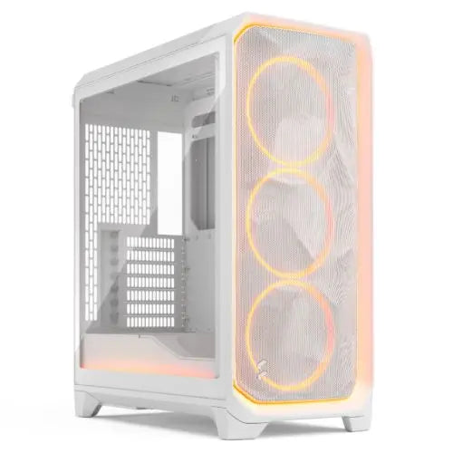 CSH Online Shop Fractal Design Meshify 3 Ambience Pro RGB (White TG Clear) Gaming Case w/ Clear Window, E-ATX, Mesh Front, 3x RGB Fans, Adjust Pro Hub, USB-C 20Gbps FRACTAL