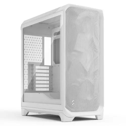 CSH Online Shop Fractal Design Meshify 3 (White TG Clear) Gaming Case w/ Clear Window, E-ATX, Mesh Front, 3x Momentum 14 Fans, USB-C 20Gbps FRACTAL
