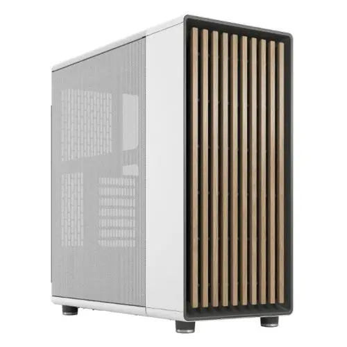 CSH Online Shop Fractal Design North Chalk White (White Solid) Case, ATX, Fine Mesh Side, 2 Fans, USB-C, Oak Front FRACTAL