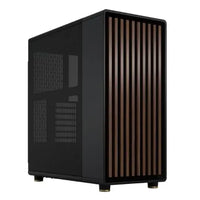 CSH Online Shop Fractal Design North Charcoal Black (Black Solid) Case, ATX, Fine Mesh Side, 2 Fans, USB-C, Walnut Front FRACTAL