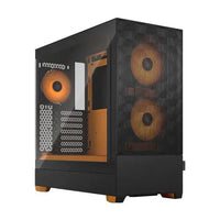 CSH Online Shop Fractal Design Pop Air RGB (Orange Core TG) Gaming Case w/ Clear Glass Window, ATX, Hexagonal Mesh Front, Orange Interior/Accents, 3 RGB Fans & ARGB Controller FRACTAL
