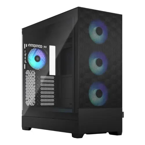 CSH Online Shop Fractal Design Pop XL Air RGB (Black TG) Gaming Case w/ Clear Glass Window, E-ATX, Hexagonal Mesh Front, 4 RGB Fans & RGB Controller FRACTAL