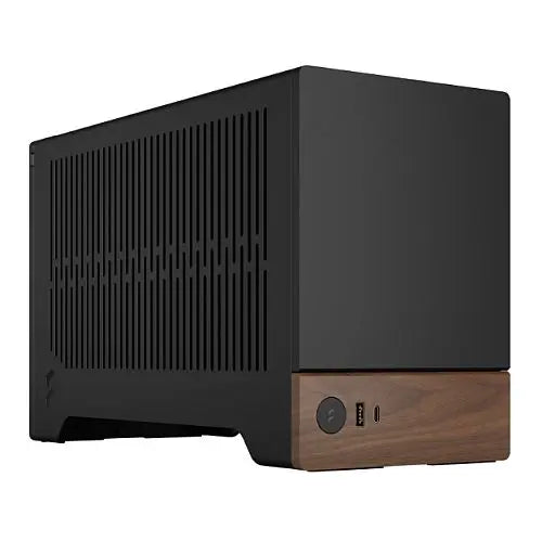 CSH Online Shop Fractal Design Terra Graphite SFF PC Case, Mini ITX, Walnut Front, Anodized Aluminium Exterior, 322mm GPU Support, Requires SFX/SFX-L PSU, USB-C FRACTAL