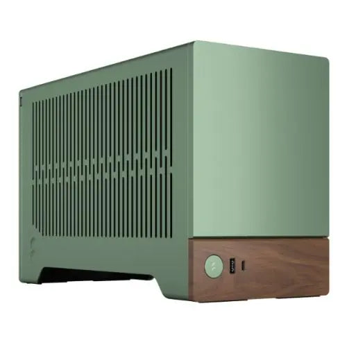 CSH Online Shop Fractal Design Terra Jade SFF PC Case, Mini ITX, Walnut Front, Anodized Aluminium Exterior, 322mm GPU Support, Requires SFX/SFX-L PSU, USB-C FRACTAL