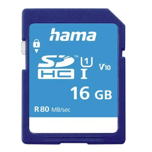 CSH Online Shop Hama 16GB SDHC Card, UHS-I Class 10, 80MB/s HAMA
