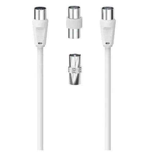 CSH Online Shop Hama 3-Part Antenna Connection Kit - 5 Metre Antenna Cable + 2x Coax Adapters HAMA
