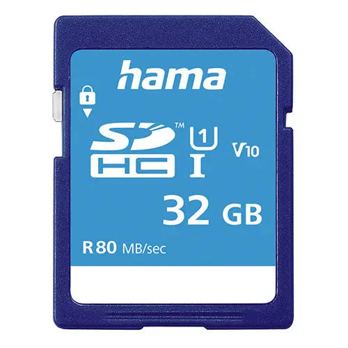 CSH Online Shop Hama 32GB SDHC Card, UHS-I Class 10, 80MB/s HAMA