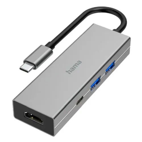 CSH Online Shop Hama 4-Port USB-C 3.2 Gen1 Hub w/ HDMI, 2x USB-A, 1x USB-C, 1x HDMI, Aluminium HAMA