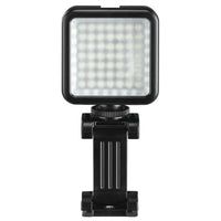 CSH Online Shop Hama 49 BD Portable LED Spotlight, Phone Holder, 6.4mm Tripod Thread, Flash Shoe Foot HAMA