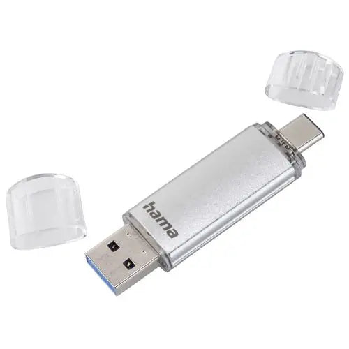 CSH Online Shop Hama C-Laeta 16GB USB-A & USB-C Memory Pen, Metal Casing, OTG, 40MB/s, Silver HAMA