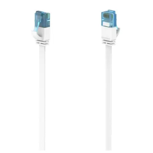 CSH Online Shop Hama CAT6a Patch Cable, Flat Ribbon, U/UTP Shielded, 5 Metres, White HAMA