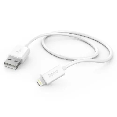 CSH Online Shop Hama Charging/Data USB-A to Lightning Cable, 480Mbps, 1.5 Metre, White HAMA