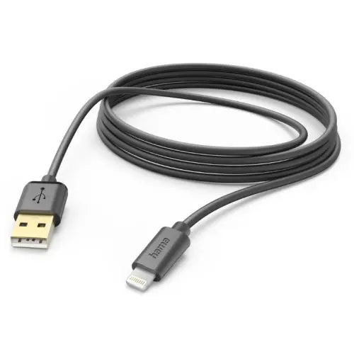 CSH Online Shop Hama Charging/Data USB-A to Lightning Cable, 480Mbps, 3 Metre, Black HAMA