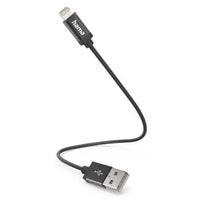 CSH Online Shop Hama Charging/Data USB-A to Lightning Cable, 480Mbps, Nylon, 0.2 Metre, Black HAMA