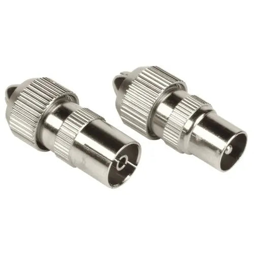 CSH Online Shop Hama Coax Connector Set, 1 Male & 1 Female, Metal, Screw Attachment HAMA