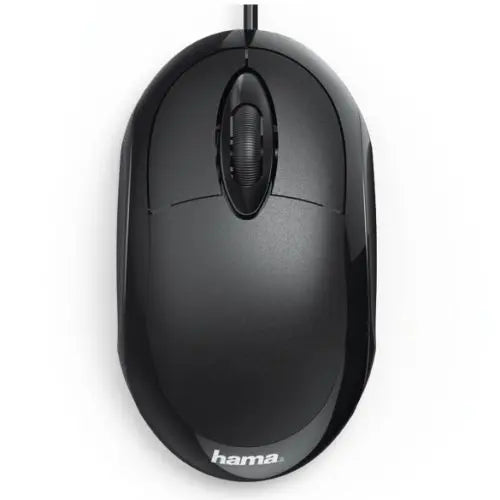 CSH Online Shop Hama MC-100 Compact Wired Optical Mouse, USB, 3 Buttons, Black HAMA