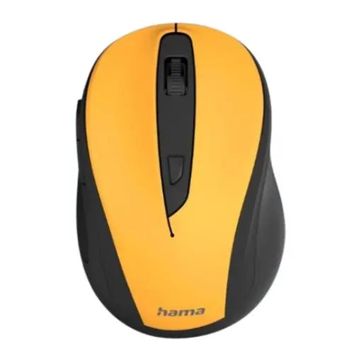 CSH Online Shop Hama MW-400 V2 Compact Wireless Optical Mouse, 6 Buttons, 800-1600 DPI, Black/Yellow HAMA