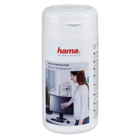 CSH Online Shop Hama Moist Screen Cleaning Cloths, Fleece, x100 in Dispenser Tub HAMA