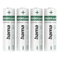 CSH Online Shop Hama NiMH AA Mignon Rechargeable Batteries (4-Pack), 2500mAh, 1.2V HAMA