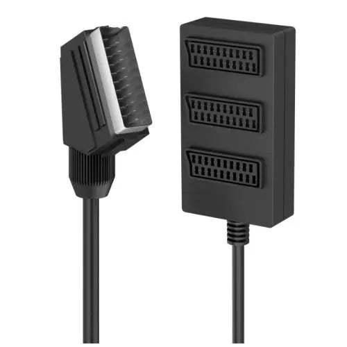 CSH Online Shop Hama Scart 3-Way Splitter, 0.5 Metre Cable HAMA