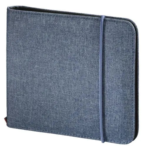 CSH Online Shop Hama Up to Fashion CD/DVD/Blu-Ray Disc Wallet, Up to 24 Discs, Blue HAMA