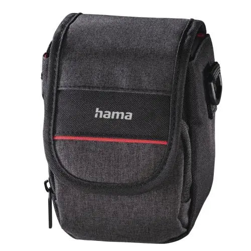 CSH Online Shop Hama Valletta 90 Compact Camera Case, Belt Loop, Shoulder Strap, Black, 9 x 8 x 13 cm Compartment HAMA