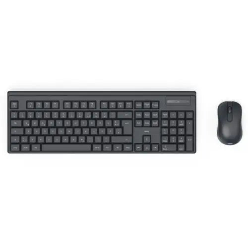 CSH Online Shop Hama WKM-100 Wireless Keyboard and Mouse Desktop Kit, Multimedia, Ambidextrous 1200 DPI Mouse, Black HAMA