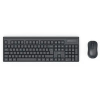 CSH Online Shop Hama WKM-100 Wireless Keyboard and Mouse Desktop Kit, Multimedia, Ambidextrous 1200 DPI Mouse, Black HAMA