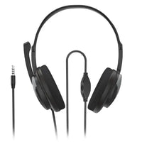 CSH Online Shop Hama (HS-P100 V2) Ultra-lightweight Headset, 3.5mm Jack, Y-adapter, Padded Ear Pads, Inline Controls HAMA