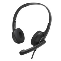 CSH Online Shop Hama (HS-USB250 V2) Lightweight Office Headset with Boom Microphone, USB, Padded Ear Pads, In-line Controls HAMA