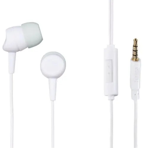 CSH Online Shop Hama (Kooky) In-Ear Earset, 3.5mm Jack, Inline Microphone, Answer Button, Cable Kink Protection, White HAMA