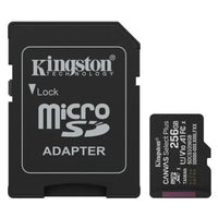 CSH Online Shop Kingston 256GB Canvas Select Plus Gen3 MicroSDXC Card with SD Adapter, UHS-I Class 10, U1, V10, A1 App Performance, 150MB/s KINGSTON