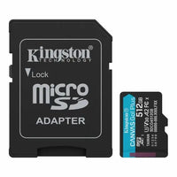 CSH Online Shop Kingston 512GB Canvas Go! Plus Gen4 MicroSDXC Card with SD Adapter, UHS-I Class 10, U3, A2 App Performance, 200MB/s KINGSTON