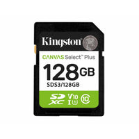 Kingston Canvas Select Plus  SDS3/128GB V30 128GB SD Class 10 UHS-I U3 Flash Card