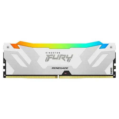 CSH Online Shop Kingston Fury Renegade RGB 32GB, DDR5, 6400MHz, CL32, 1.4V, ECC, XMP 3.0, PMIC, DIMM Memory, White KINGSTON