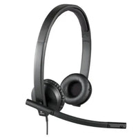 CSH Online Shop Logitech H570E Stereo Headset with Boom Mic, USB, In-Line Controls, Noise & Echo Cancellation, Leatherette Ear Pads LOGITECH