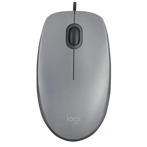CSH Online Shop Logitech M110 Silent Wired Optical Mouse, USB, 1000 DPI, Ambidextrous, Mid Grey LOGITECH