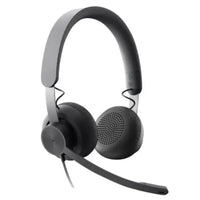 CSH Online Shop Logitech Zone Wired MSFT Headset, USB-C (USB-A Adapter), 40mm Drivers, Flip-to-Mute Noise-Canceling Mic, In-line Controls LOGITECH