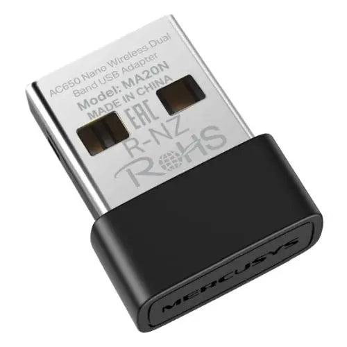CSH Online Shop Mercusys (MA20N) AC650 Nano Wireless Dual Band USB Adapter, WPA3 Security MERCUSYS