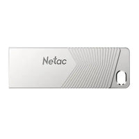 CSH Online Shop Netac 64GB UM1 USB 3.2 Memory Pen, Zinc Alloy Casing, Key Ring, Pearl Nickel Colour NETAC