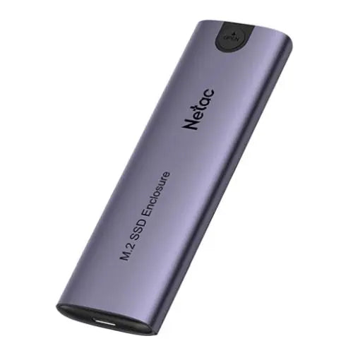 CSH Online Shop Netac WH51 M.2 PCIe/SATA SSD Caddy, USB 3.1 Gen2 Type-C, Compatible with 2280/2260/2242/2230, Aluminium, USB A+C to USB-C Cable NETAC
