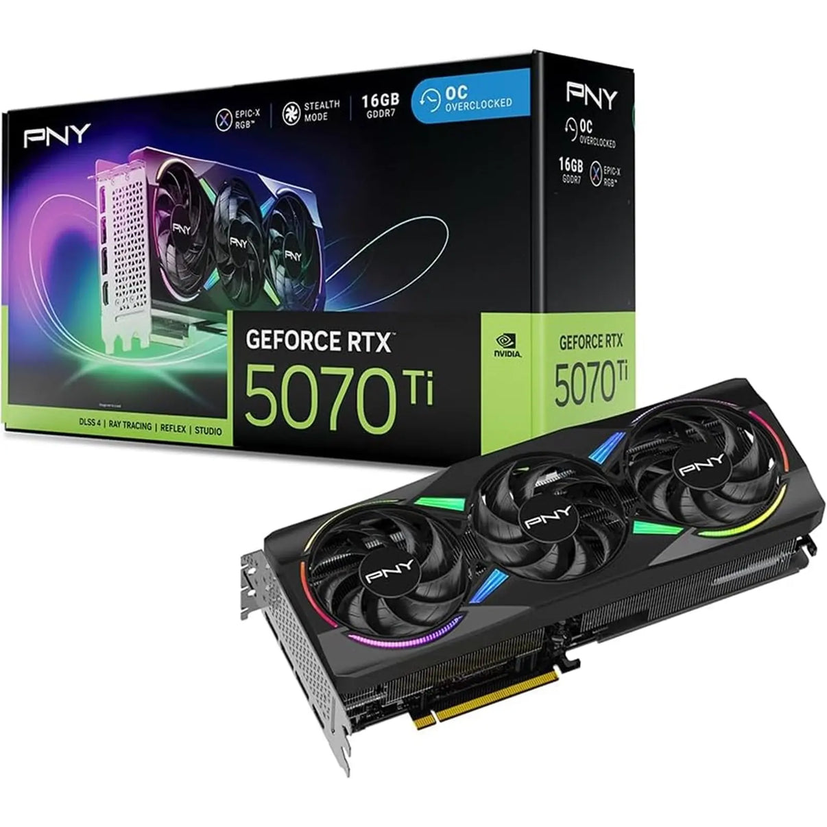 PNY NVIDIA GEFORCE RTX 5070 Ti  ARGB Epic-X RGB OC16GB