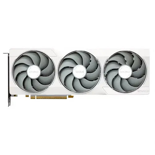 CSH Online Shop Sparkle Intel Arc B580 TITAN Luna OC, 12GB DDR6, HDMI, 3 DP, 2740MHz Clock, Blue Breathing Light, Overclocked, White SPARKLE