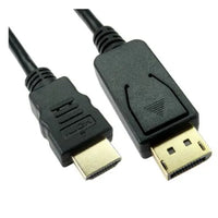 CSH Online Shop Spire DisplayPort Male to HDMI Male Converter Cable, 2 Metres, Black JEDEL