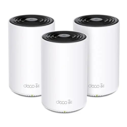 CSH Online Shop TP-LINK (DECO XE75) AXE5400 Wi-Fi 6E Tri-Band Mesh System, 3 Pack, AI-Driven Mesh, 3 x LAN on each Unit, Voice Control TP-LINK