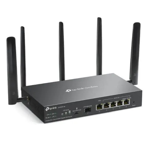 CSH Online Shop TP-LINK (ER706W-4G) Omada 4G+ Cat6 Dual Band AX3000 VPN Router, 6x GB Ports, Omada Mesh, High-Security VPN TP-LINK